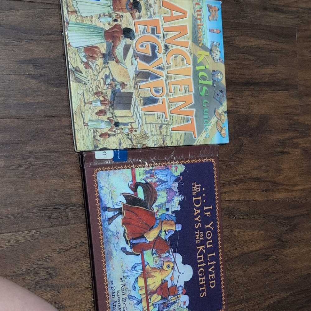 Set of Two Illustrated Children's History Books - Ancient Egypt & Knights